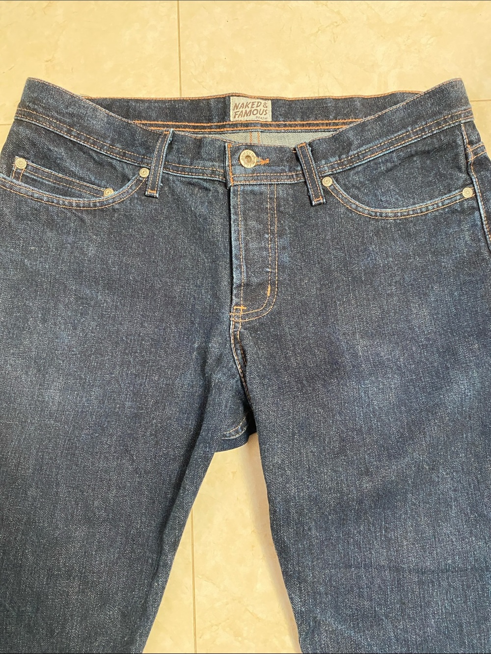 Like New Naked & Famous Weird Guy Deep Indigo Selvedge Jeans Japan Denim 34 🇨🇦